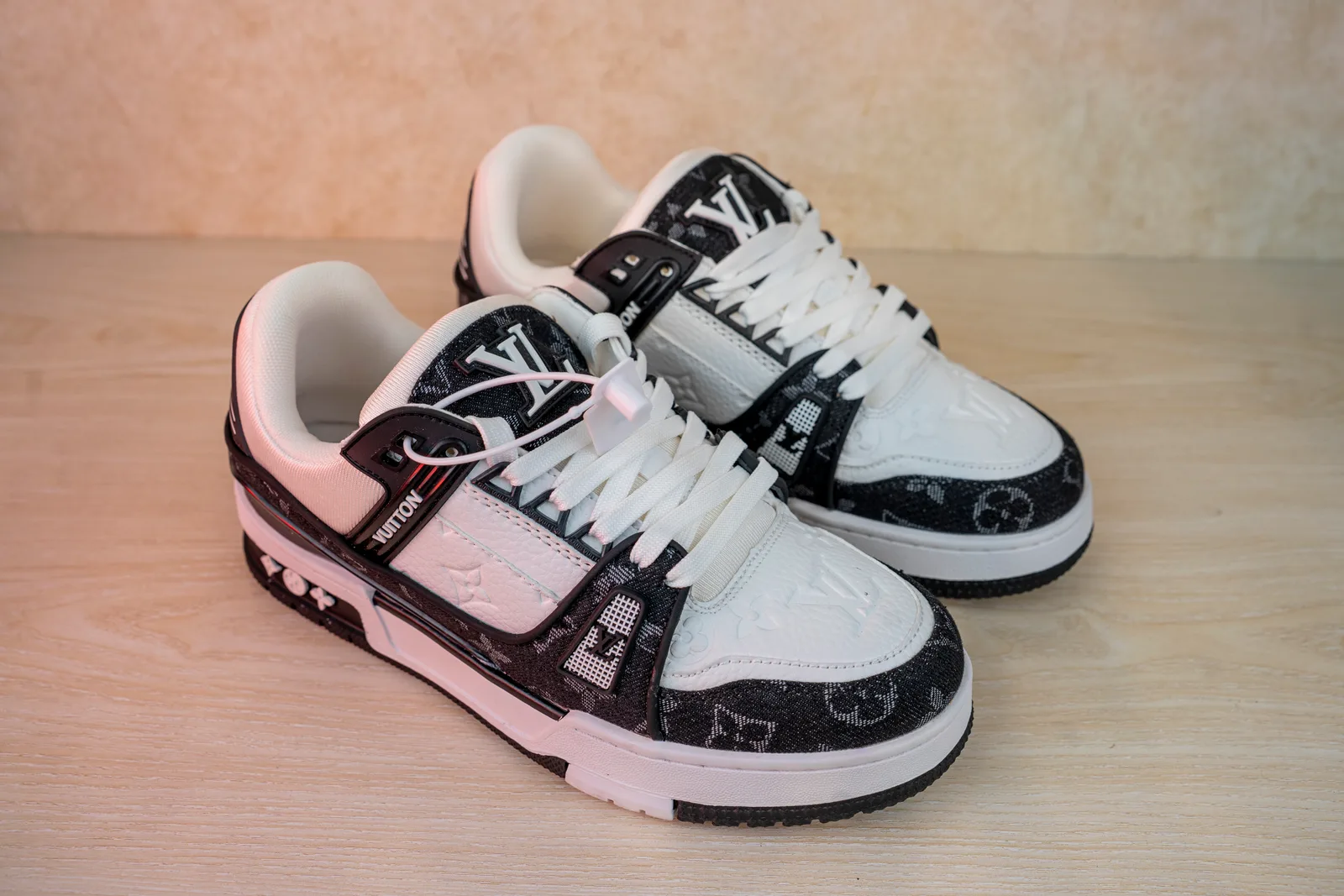 LV Trainer Denim Black & White Sneaker