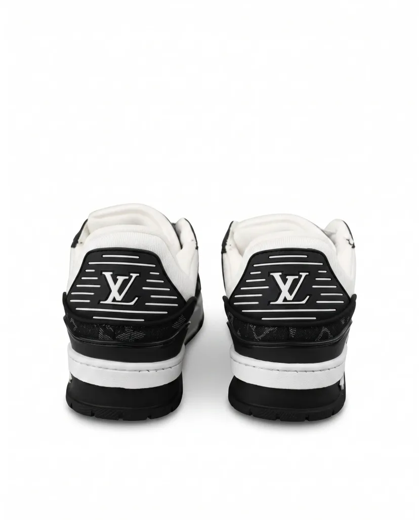 Premium Trainer Sneakers - Black/White
