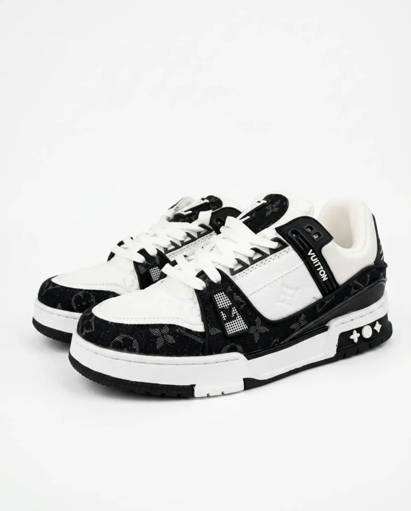 Premium Trainer Sneakers - Black/White