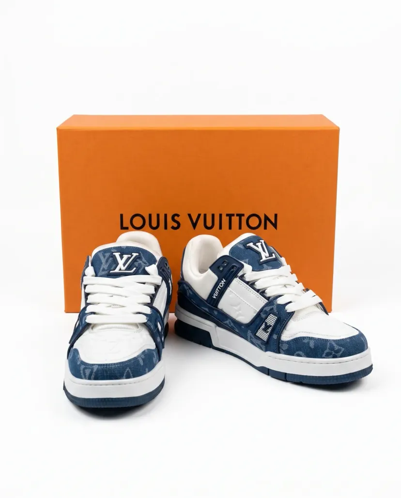 Premium Trainer Sneakers - Blue/White