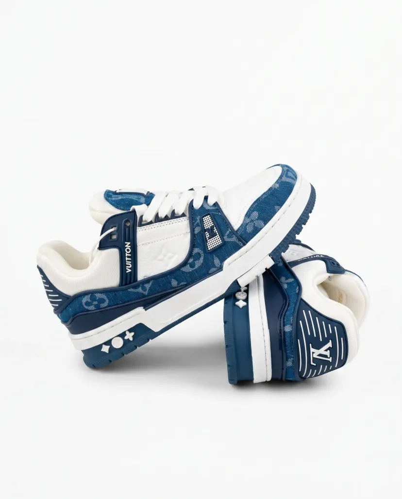 Premium Trainer Sneakers - Blue/White