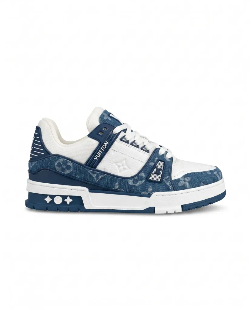 Premium Trainer Sneakers - Blue/White