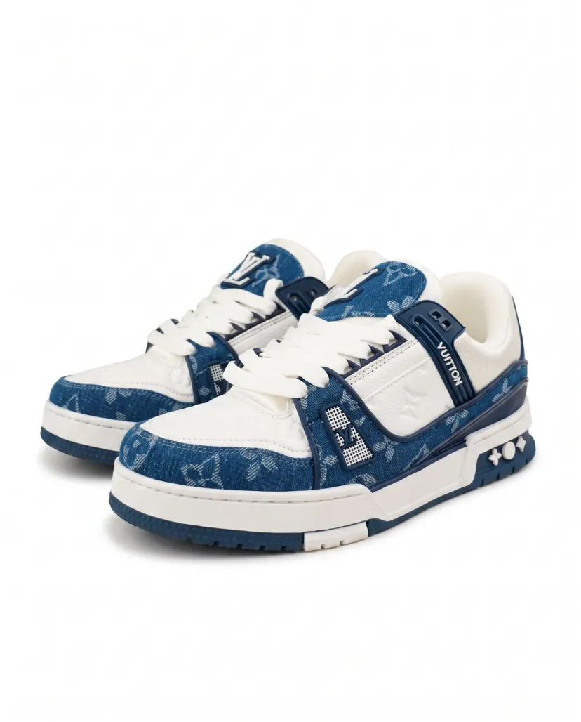 Premium Trainer Sneakers - Blue/White