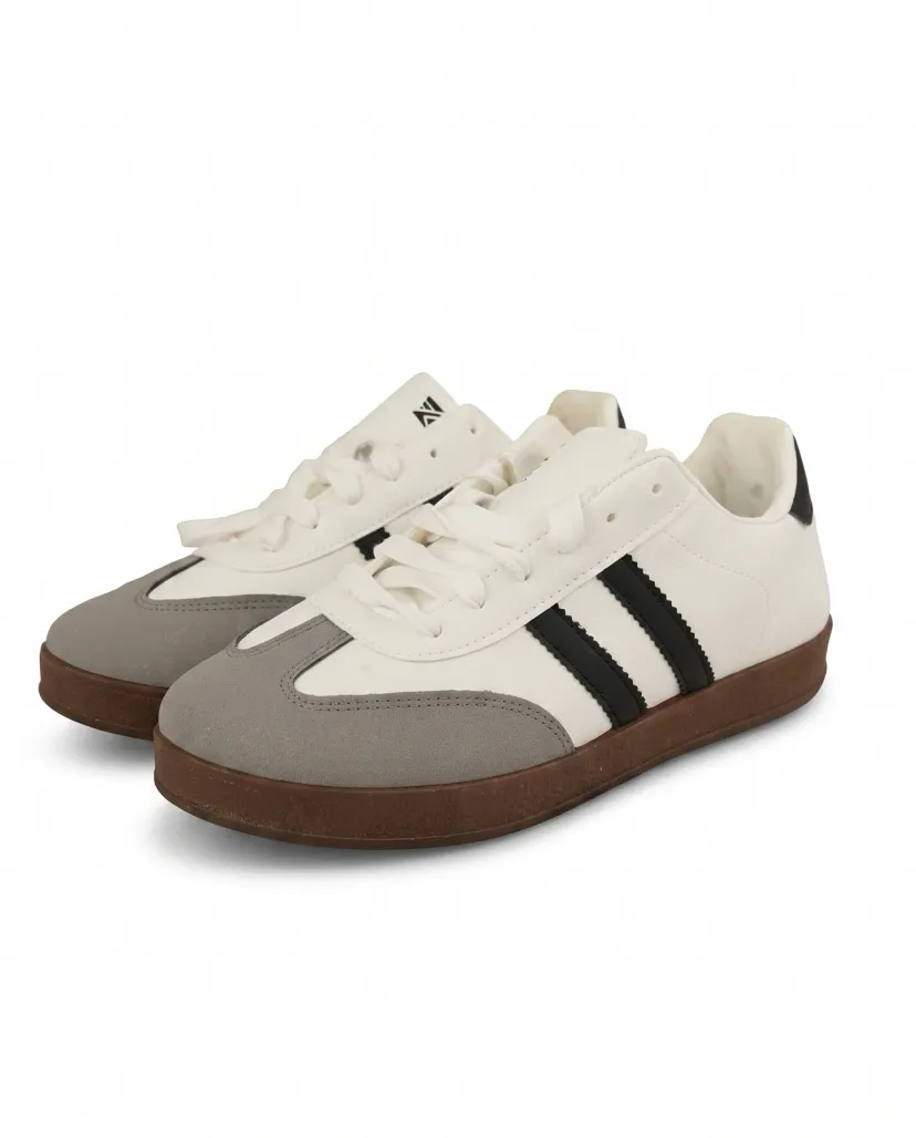 Men's Premium Classic Retro Sneakers - White & Black