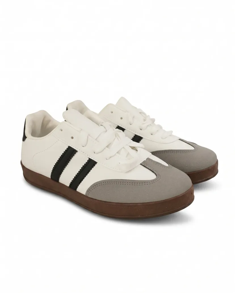 Men's Premium Classic Retro Sneakers - White & Black