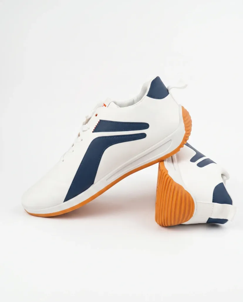 Men's Active Sports Sneakers - White & Blue
