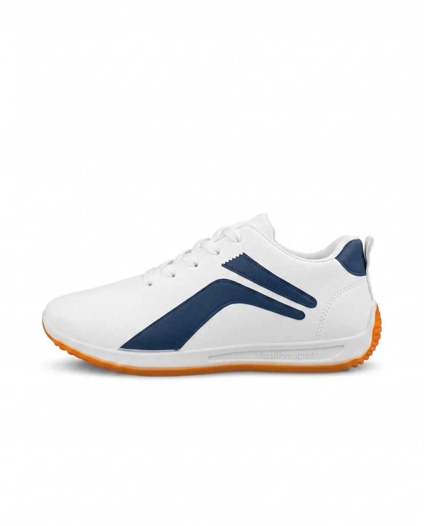 Men's Active Sports Sneakers - White & Blue
