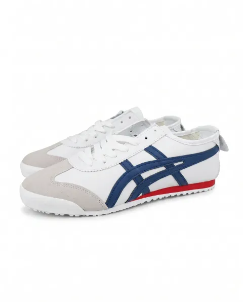Tipor Heritage Classic Sneakers - White & Navy Blue