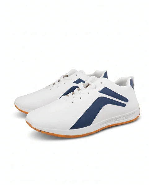 Men's Active Sports Sneakers - White & Blue