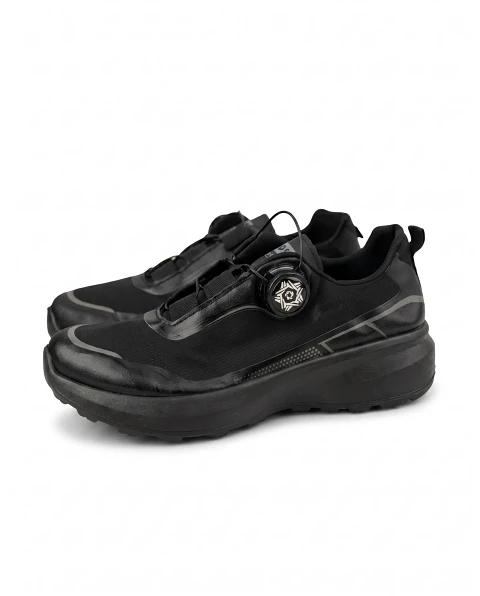 Men's Pro-Active Dial Lace Trail Sneakers Triple Black