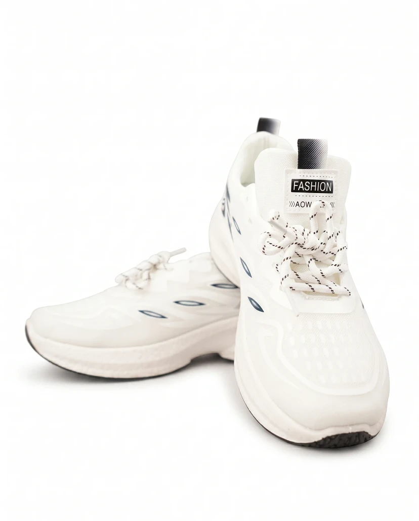 Men's Premium Chunky Active Sneakers White & Blue