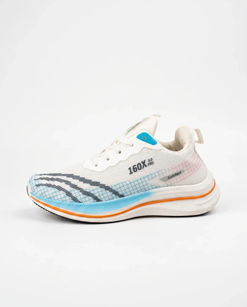 Men's 160X Pro Elite Running Sneakers - White & Orange